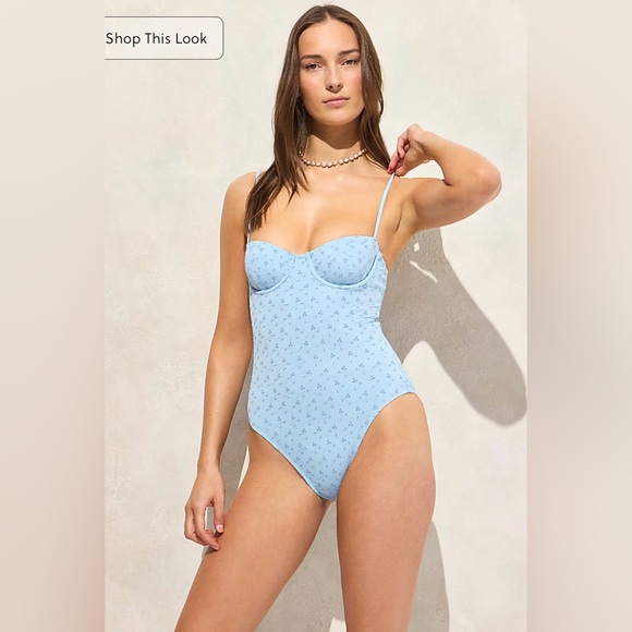 J. Crew Other - J.Crew Eyelet balconette underwire one-piece